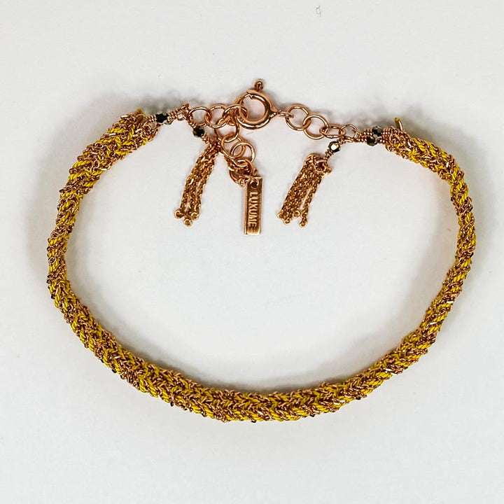 Bracelet argent massif, or rose, jaune - Extravagance