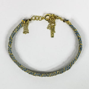 Bracelet en argent massif Gold blue