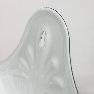 Porte savon en métal blanc